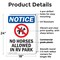 Signmission No Horses Allowed In RV Park, 18 in W x Rectangle, Plastic OS-2PACK-NS-P-1824-V-14656 - alternate 6